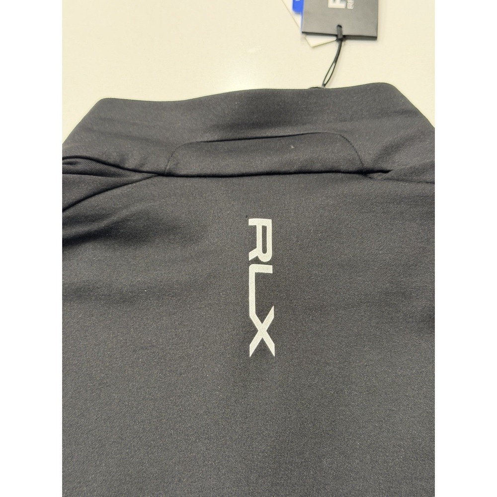 RLX Ralph Lauren Mens Quarter Zip Pullover Black Large Chest Zip Pocket NWT - Picture 8 of 13